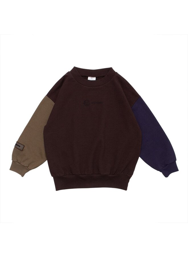 Wynken Panel Sweat Bitter Chocolate/Olive/Navy