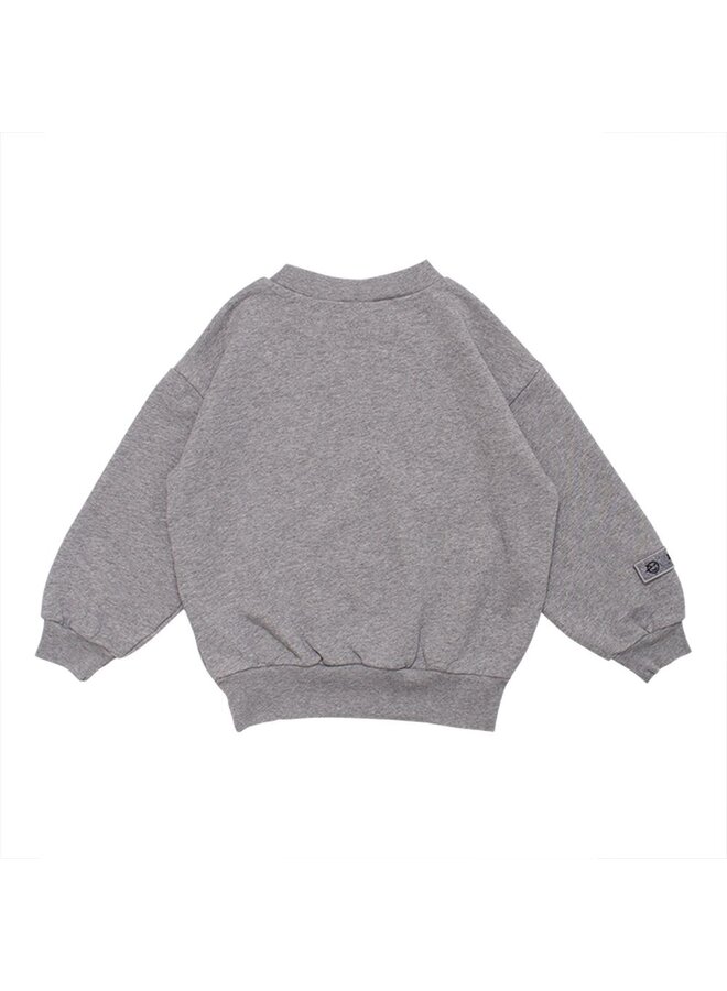 Wynken Slouch Sweat Mid Grey Melange