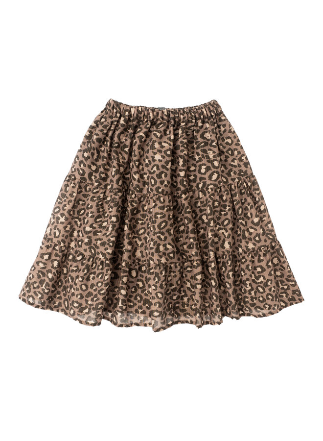 Tocoto Vintage Skirt Mini Animal Print Brown