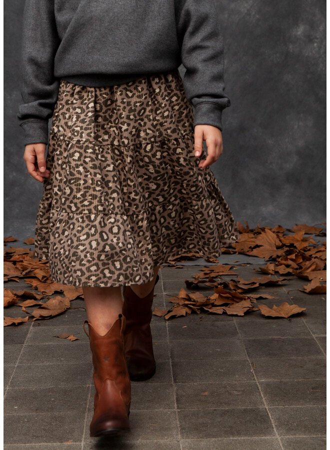 Tocoto Vintage Skirt Mini Animal Print Brown