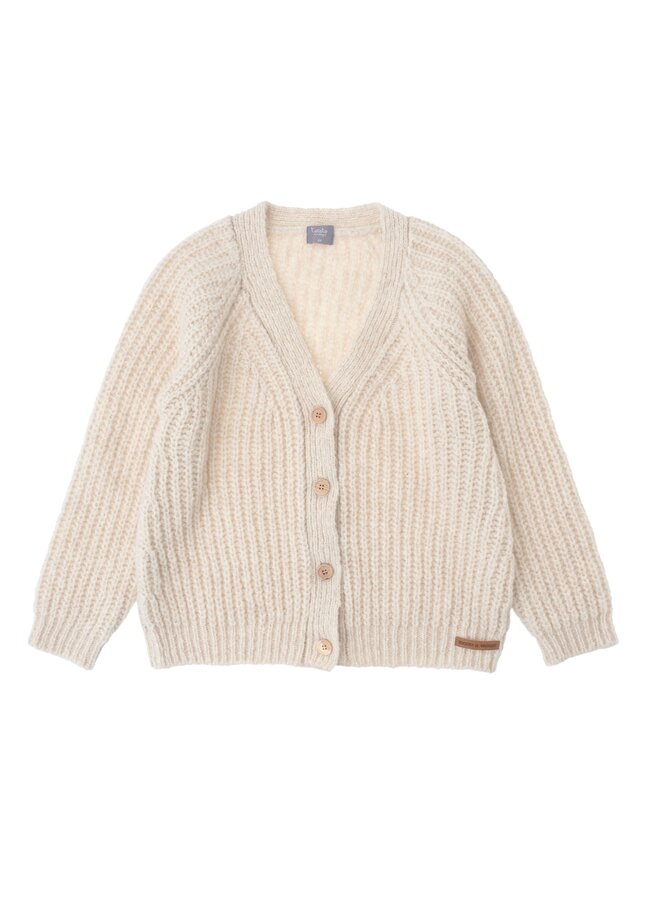 Tocoto Vintage Knit Girl Cardigan Off White