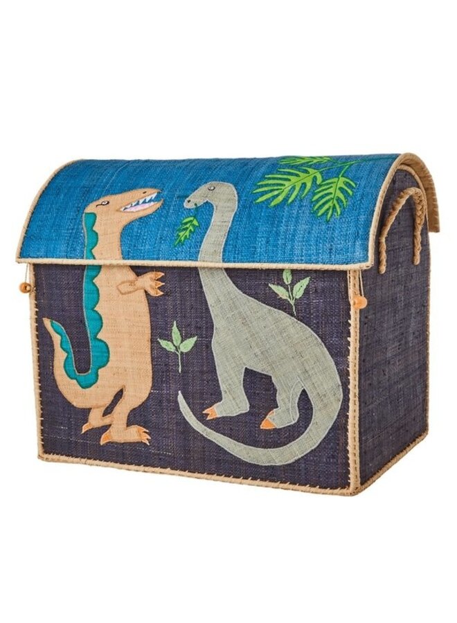 Rice Raffia Basket Dinosaur Large