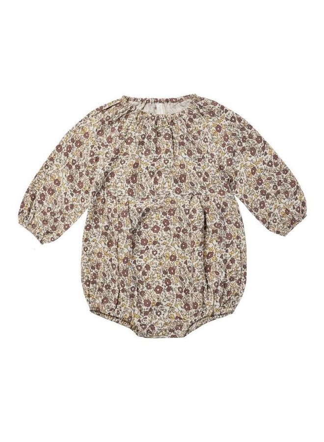 Rylee And Cru Long Sleeve Bubble Romper Autumn Floral