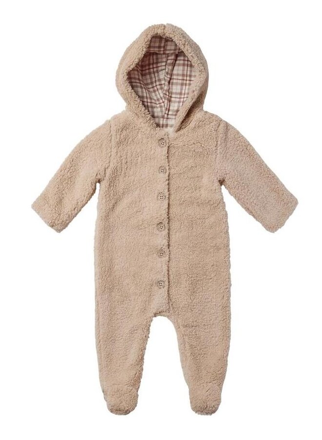 Rylee And Cru Shearling Bear Suit Putty