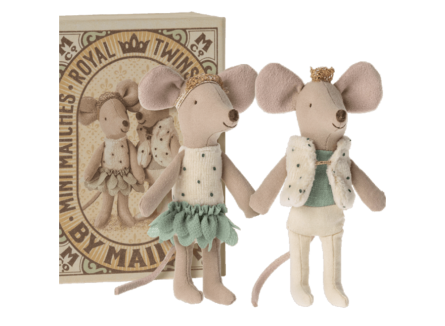 Royal Twins Mice Little Sister And Brother In Box