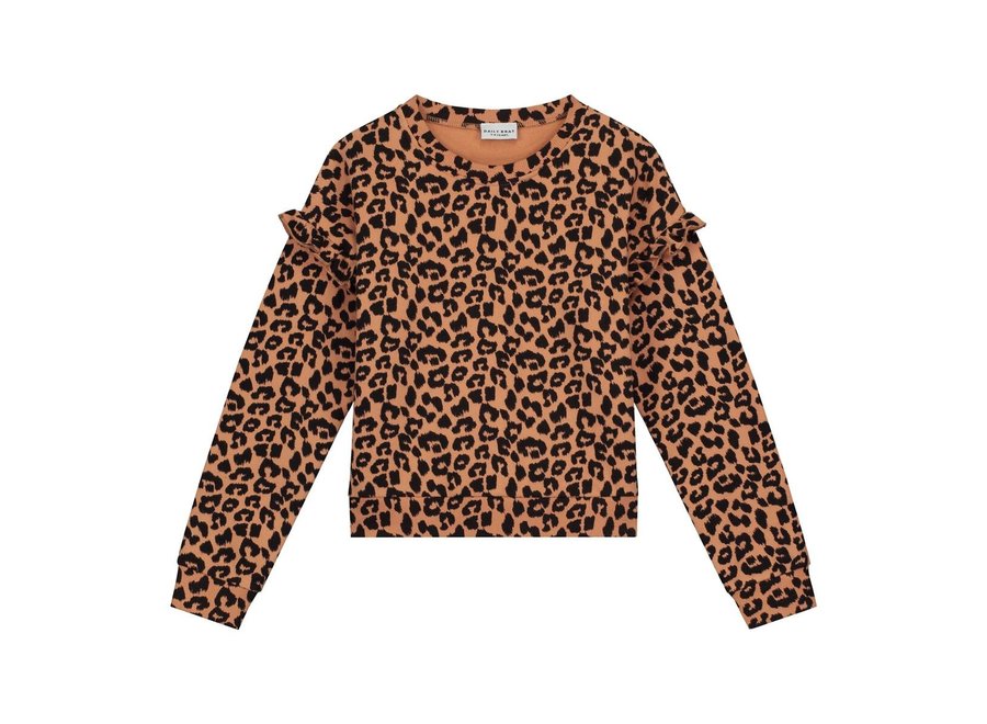Daily Brat Leopard Ruffle Sweater