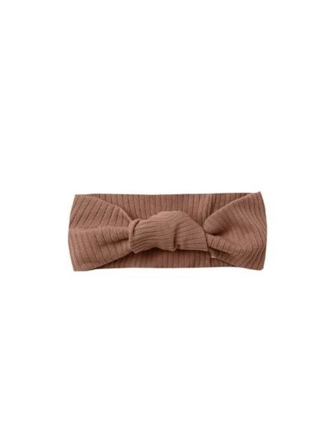 Quincy Mae Ribbed Knotted Headband Pecan