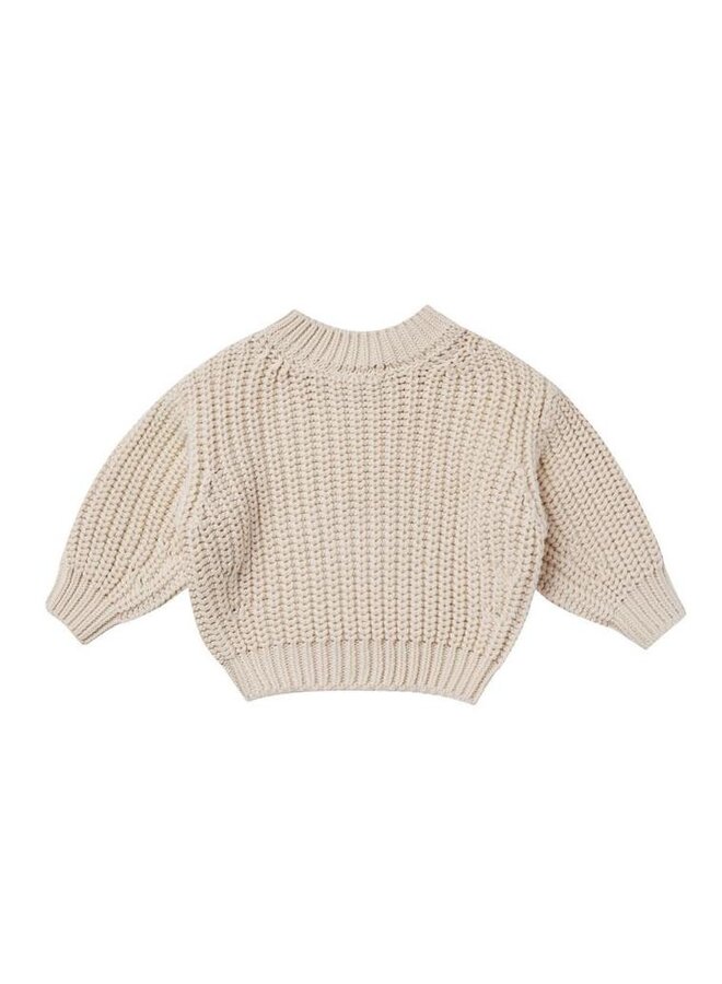 Quincy Mae Chunky Knit Sweater Natural