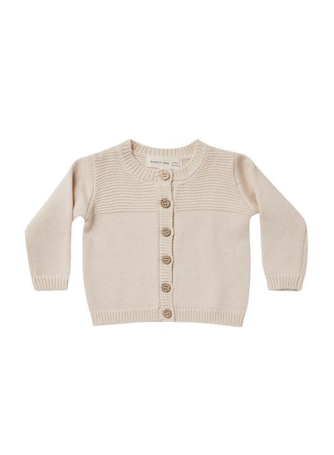 Quincy Mae Knit Cardigan Natural