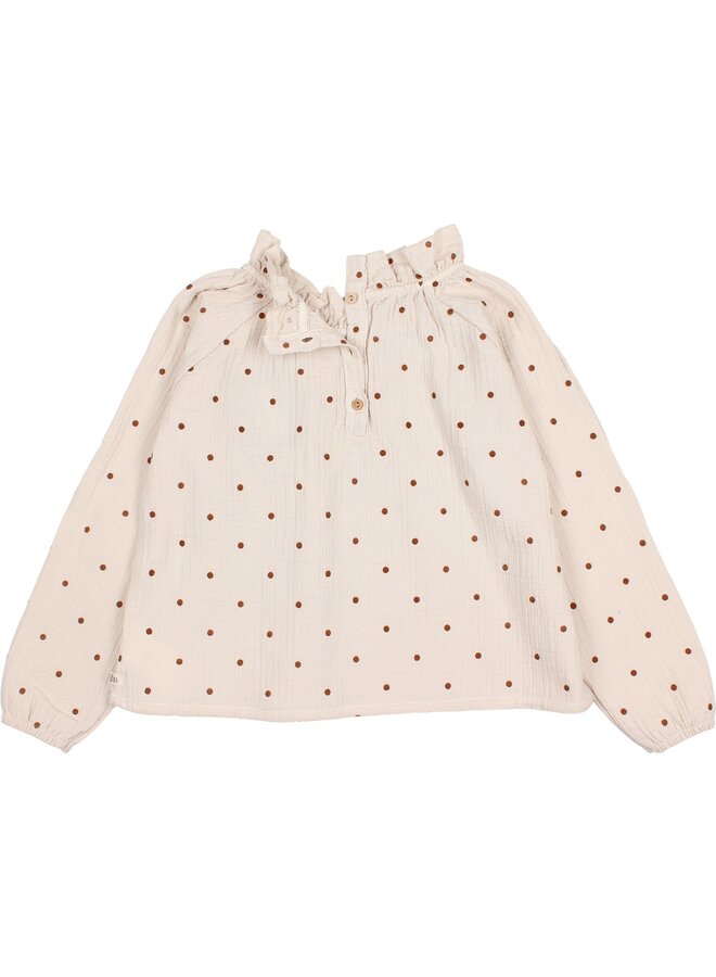 Búho Polka Dots Blouse Sand