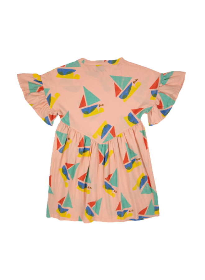 Bobo Choses Ruffle Dress Multicolor Sailboat