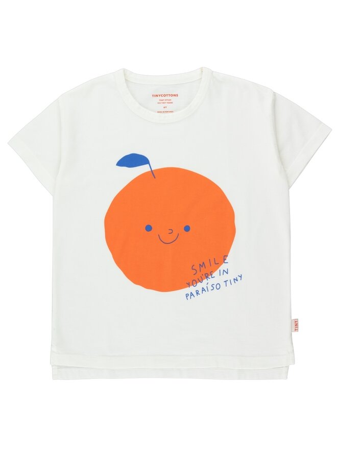 Tiny Cottons Tee Tangerine Off-White/Summer Red