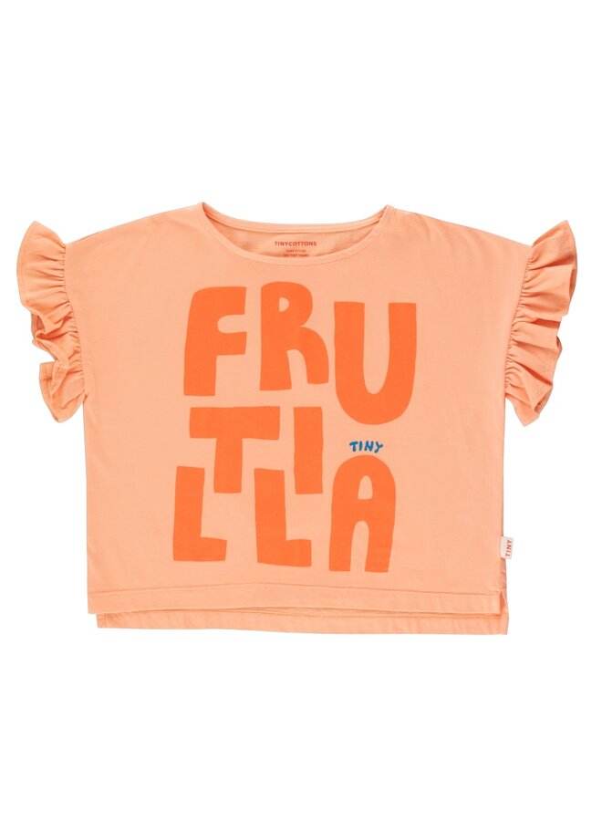 Tiny Cottons Tee Frutilla Frills Papaya/Summer Red