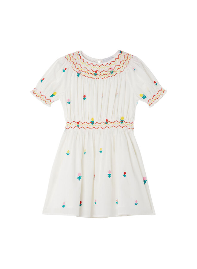 Stella McCartney Woven Dress Ivory Embroidery