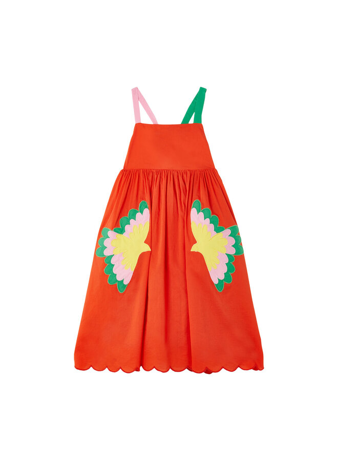 Stella McCartney Woven Dress Red Birds