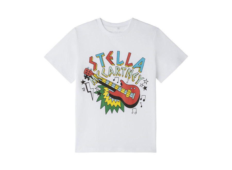 Stella McCartney T-Shirt Ivory Guitar