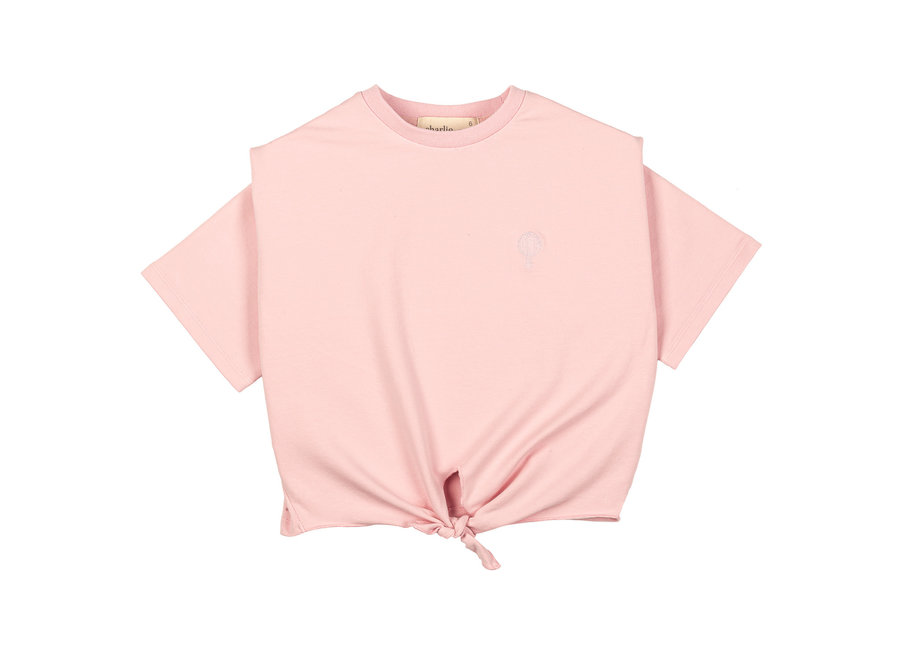 Charlie Petite Esmee Cropped T-Shirt Pink