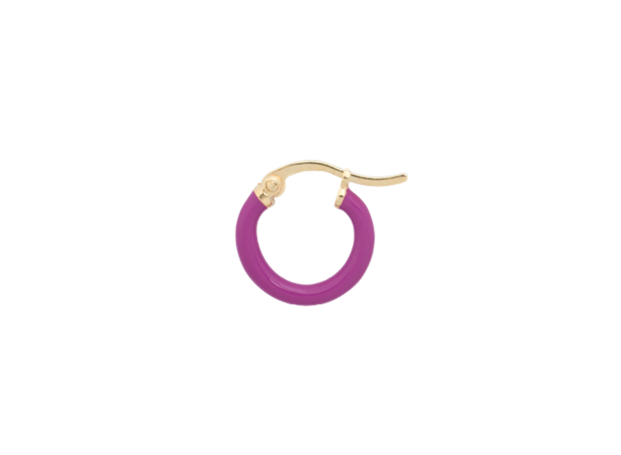 Single Hibiscus Pink Ring Earring