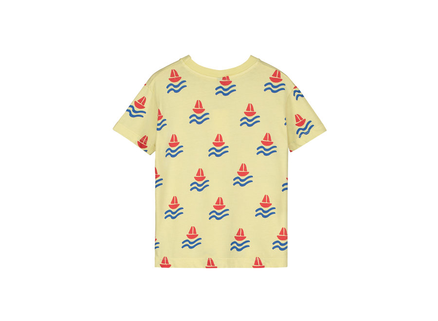 Bonmot T-Shirt Allover Boats Mellow Yellow