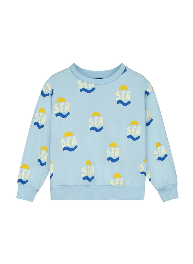 Bontmot Sweatshirt Allover Sea Light Blue