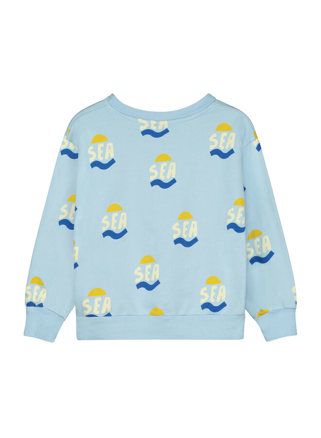 Bontmot Sweatshirt Allover Sea Light Blue