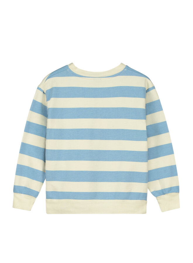 Bonmot Sweatshirt Stripe Science Light Blue