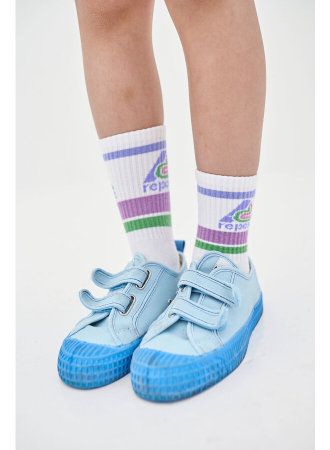 Repose Sporty Socks White Logo