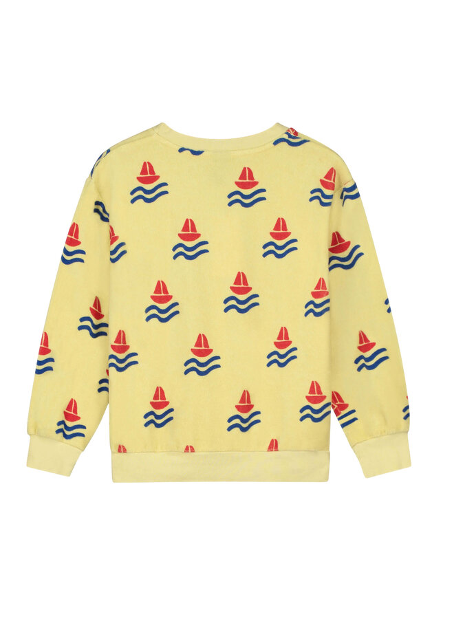 Bonmot Sweatshirt Terry Boats Mellow Yellow
