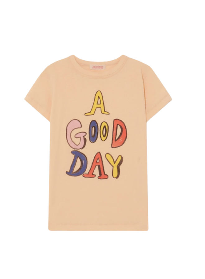 The Animals Observatory Hippo T-Shirt A Good Day Beige