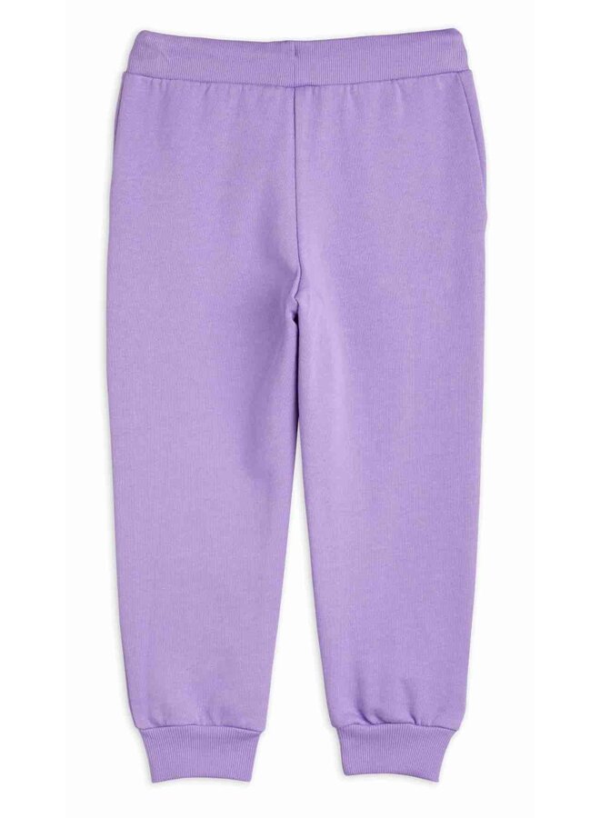 Mini Rodini Sweatpants Strawberries Embroidered Purple