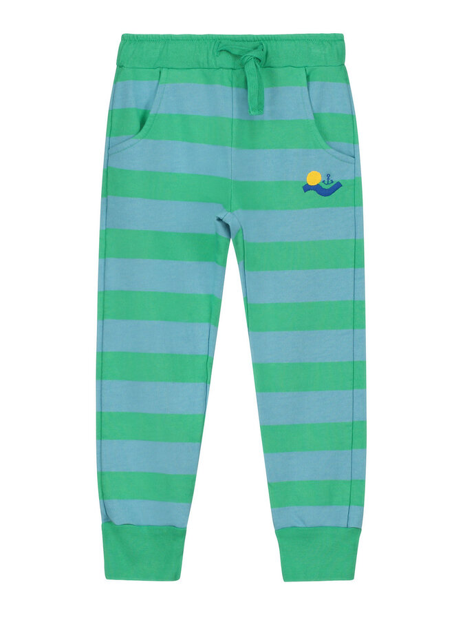 Bonmot Fleece Trouser Stripes Greenlake