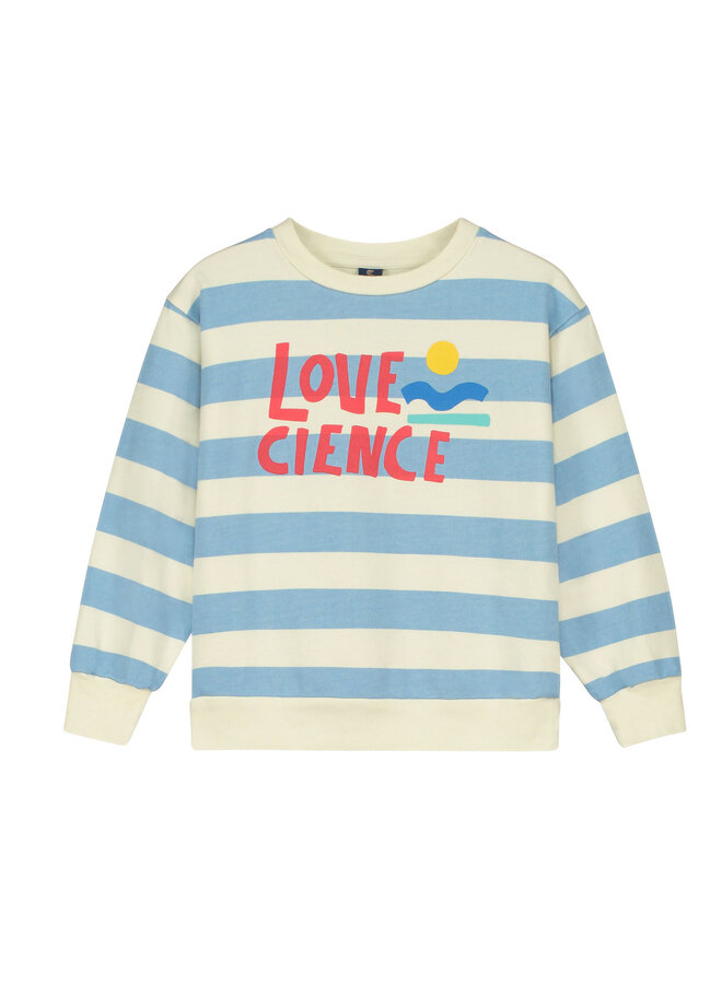 Bonmot Sweatshirt Stripe Science Light Blue