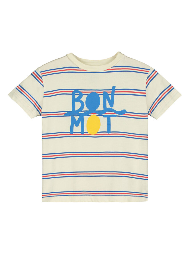 Bonmot T-Shirt Allover Stripes Ivory