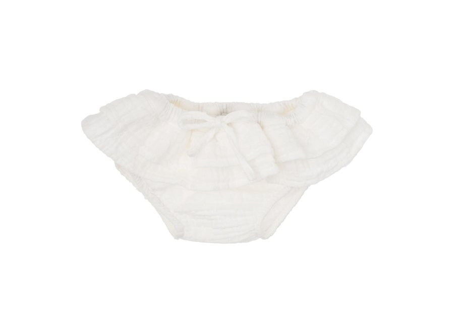 Tocoto Vintage Ruffled Bloomer Embroidered Off-White