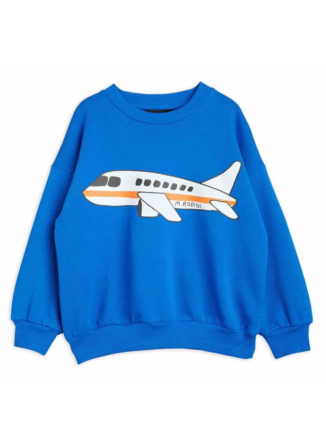Mini Rodini Sweatshirt Airplane Blue