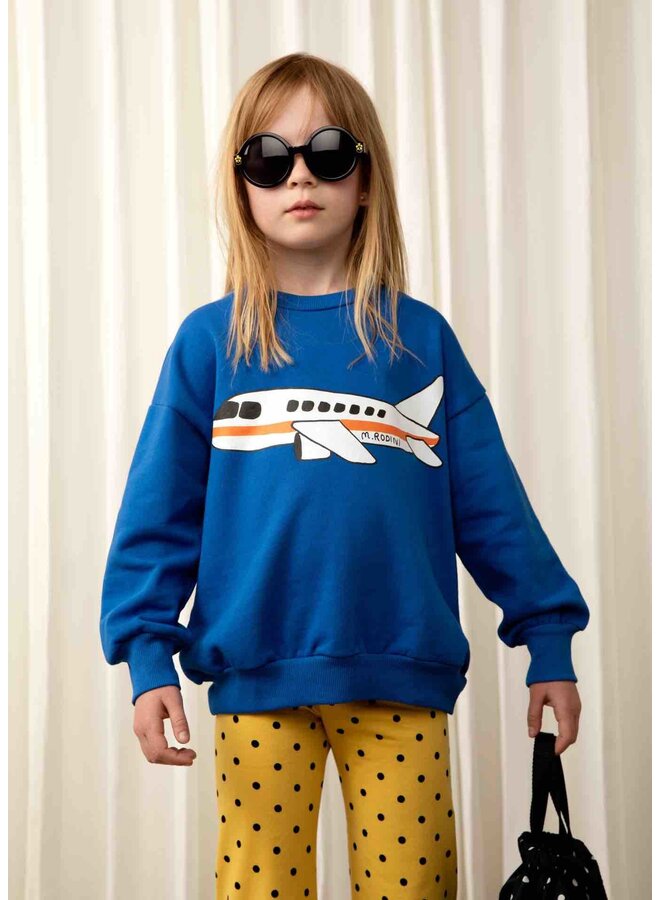 Mini Rodini Sweatshirt Airplane Blue