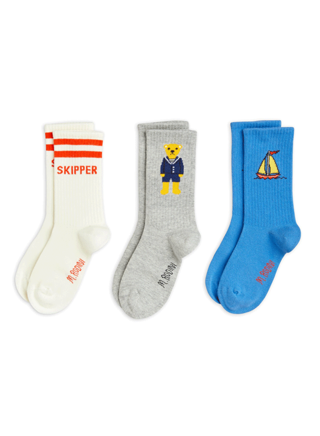 Mini Rodini Socks Skipper 3-pack