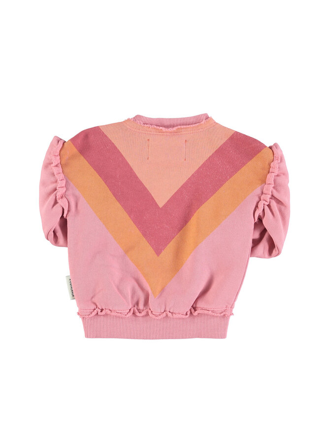 Piupiuchick Sweatshirt Triangle Print Pink