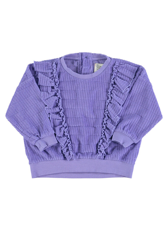 Terry Sweatshirt Purple Frills
