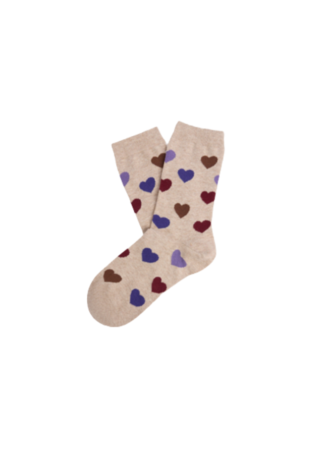 The New Society Hearts Socks Sand