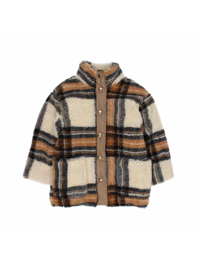 Teddy Check Coat Only
