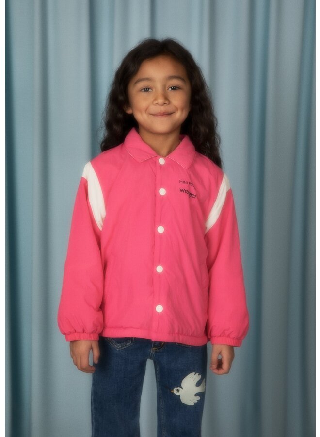 Mini Rodini Peace Dove Coach Lined Jacket Pink
