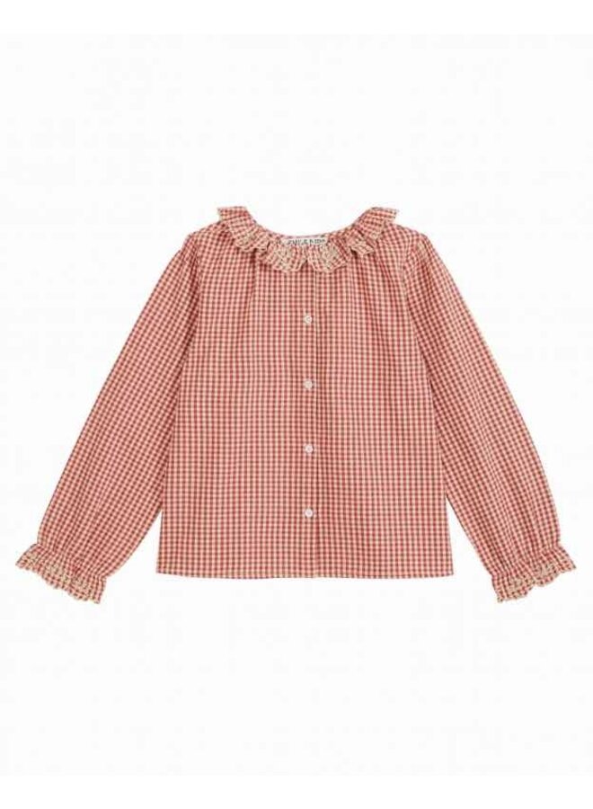 Emile et Ida Blouse Vichy Framboise