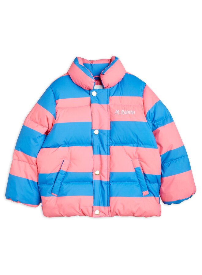 Puffer Jacket Stripe Pink