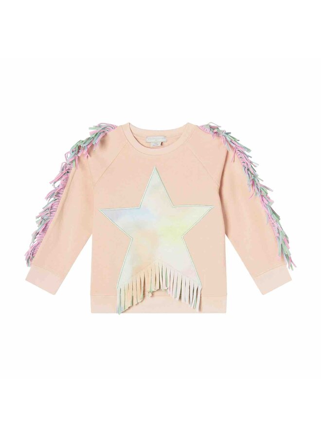 Stella McCartney Sweatshirt Star Fringe Pink