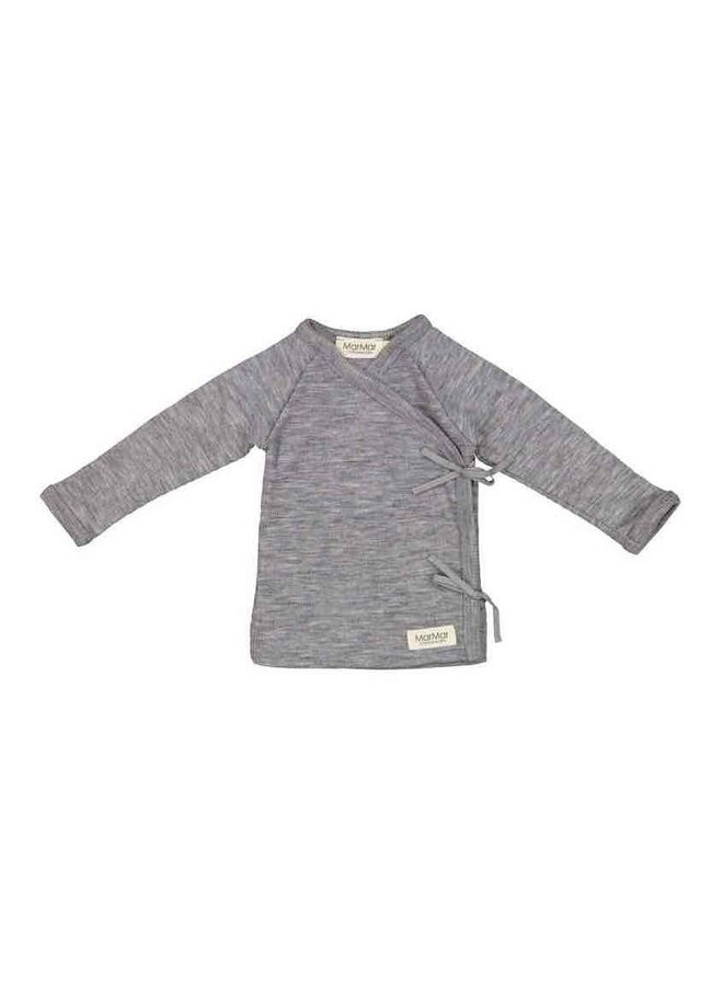 MarMar Tut Wrap LS Wool Rib Pakje Grey Melange