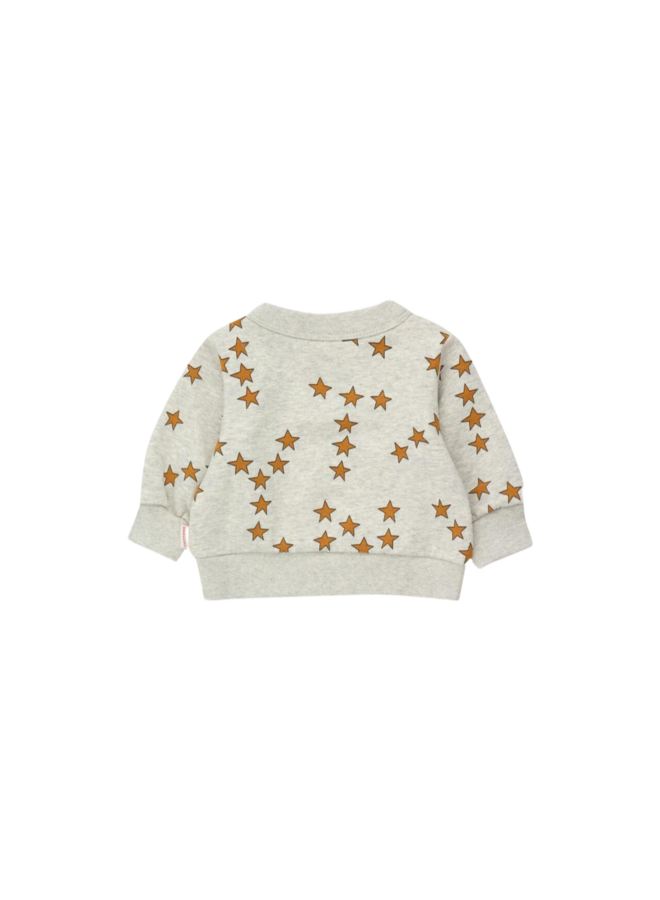 Tiny Cottons Baby Sweatshirt Tiny Stars Light Grey Heather