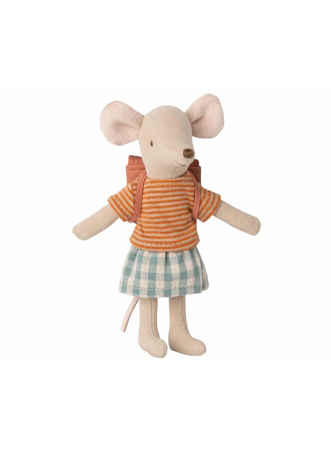 Tricycle Mouse Big Sister w Bag Old Rose