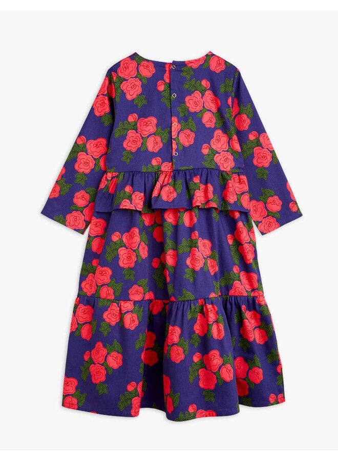 Mini Rodini Woven Frill Dress Roses AOP