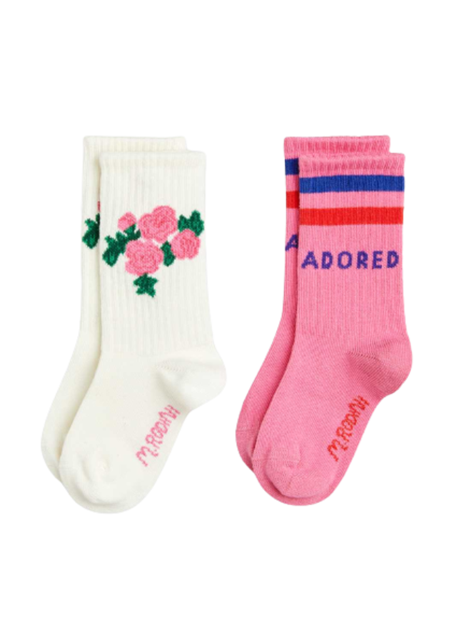 Mini Rodini Socks Roses 2-Pack